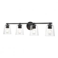 34 in. 4-Light Matte Black Vanity Light by Millennium Lighting