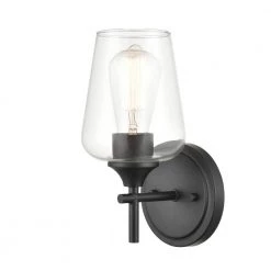 1-Light 5 in. Matte Black Wall Sconce by Millennium Lighting