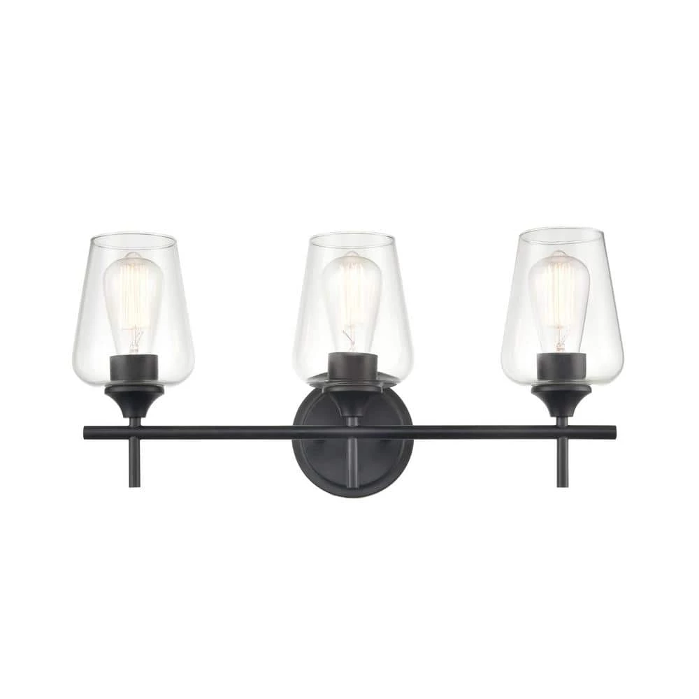 3-Light 22 in. Matte Black Vanity Light by Millennium Lighting 3 3-Light 22 in. Matte Black Vanity Light by Millennium Lighting - Image 3