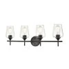 4 Light 31 in. Matte Black Vanity Light by Millennium Lighting