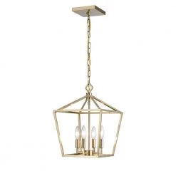 12 in. 4-Light Modern Gold Pendant by Millennium Lighting