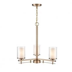 23 in. 3-Light Modern Gold Chandelier by Millennium Lighting