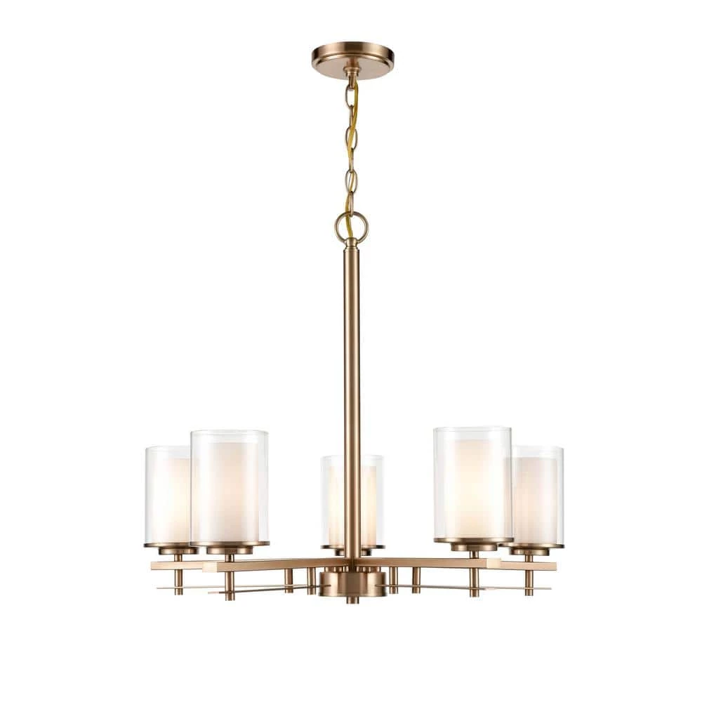 26 in. 5-Light Modern Gold Chandelier by Millennium Lighting 1 26 in. 5-Light Modern Gold Chandelier by Millennium Lighting