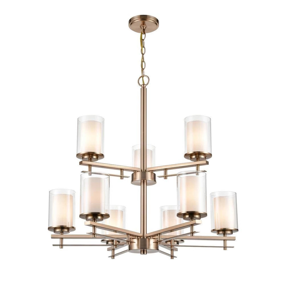 29 in. 9-Light Modern Gold Chandelier by Millennium Lighting 3 29 in. 9-Light Modern Gold Chandelier by Millennium Lighting - Image 3