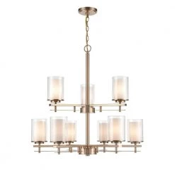 29 in. 9-Light Modern Gold Chandelier by Millennium Lighting