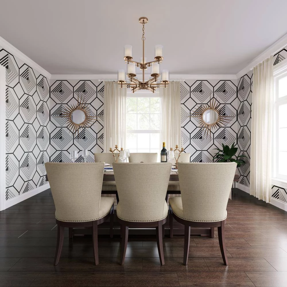 29 in. 9-Light Modern Gold Chandelier by Millennium Lighting 2 29 in. 9-Light Modern Gold Chandelier by Millennium Lighting - Image 2