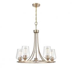 Ashford 5-Light 25 in. Modern Gold Hardwired Chandelier (1-Pack) by Millennium Lighting 5 Ashford 5-Light 25 in. Modern Gold Hardwired Chandelier (1-Pack) by Millennium Lighting -Millennium Lighting Shop modern gold millennium lighting chandeliers 9725 mg 4f 1000