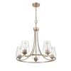 Ashford 5-Light 25 in. Modern Gold Hardwired Chandelier (1-Pack) by Millennium Lighting