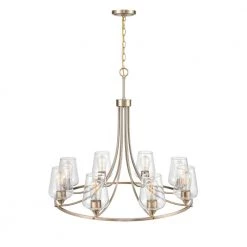 Ashford 8-Light 32 in. Modern Gold Hardwired Chandelier (1-Pack) by Millennium Lighting