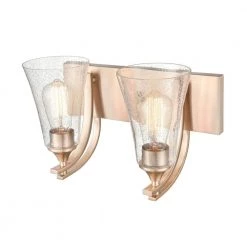 Natalie 14.5 in. 2-Light Modern Gold Bathroom Vanity Light with Clear Seeded Shade by Millennium Lighting 7 Natalie 14.5 in. 2-Light Modern Gold Bathroom Vanity Light with Clear Seeded Shade by Millennium Lighting -Millennium Lighting Shop modern gold millennium lighting vanity lighting 1492 mg 4f 1000