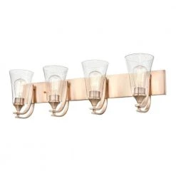Natalie 32 in. 4-Light Modern Gold Bathroom Vanity Light with Clear Seeded Shade by Millennium Lighting -Millennium Lighting Shop modern gold millennium lighting vanity lighting 1494 mg 44 1000