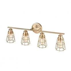 32 in. 4-Light Modern Gold Vanity Light by Millennium Lighting