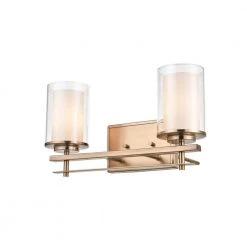 16 in. 2-Light Modern Gold Vanity Light by Millennium Lighting