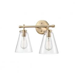 16 in. 2-Light Modern Gold Vanity Light by Millennium Lighting