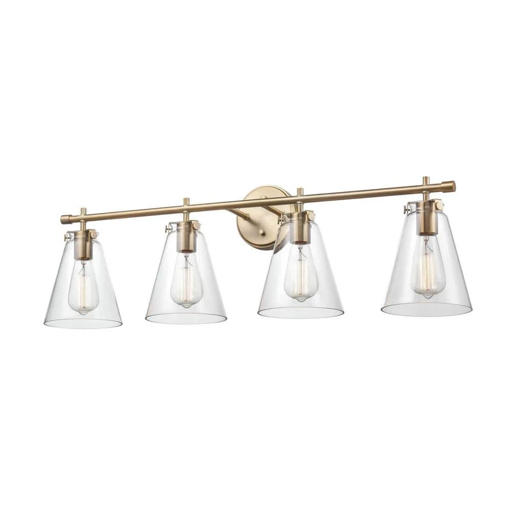 35 in. 4-Light Modern Gold Vanity Light by Millennium Lighting 1 35 in. 4-Light Modern Gold Vanity Light by Millennium Lighting