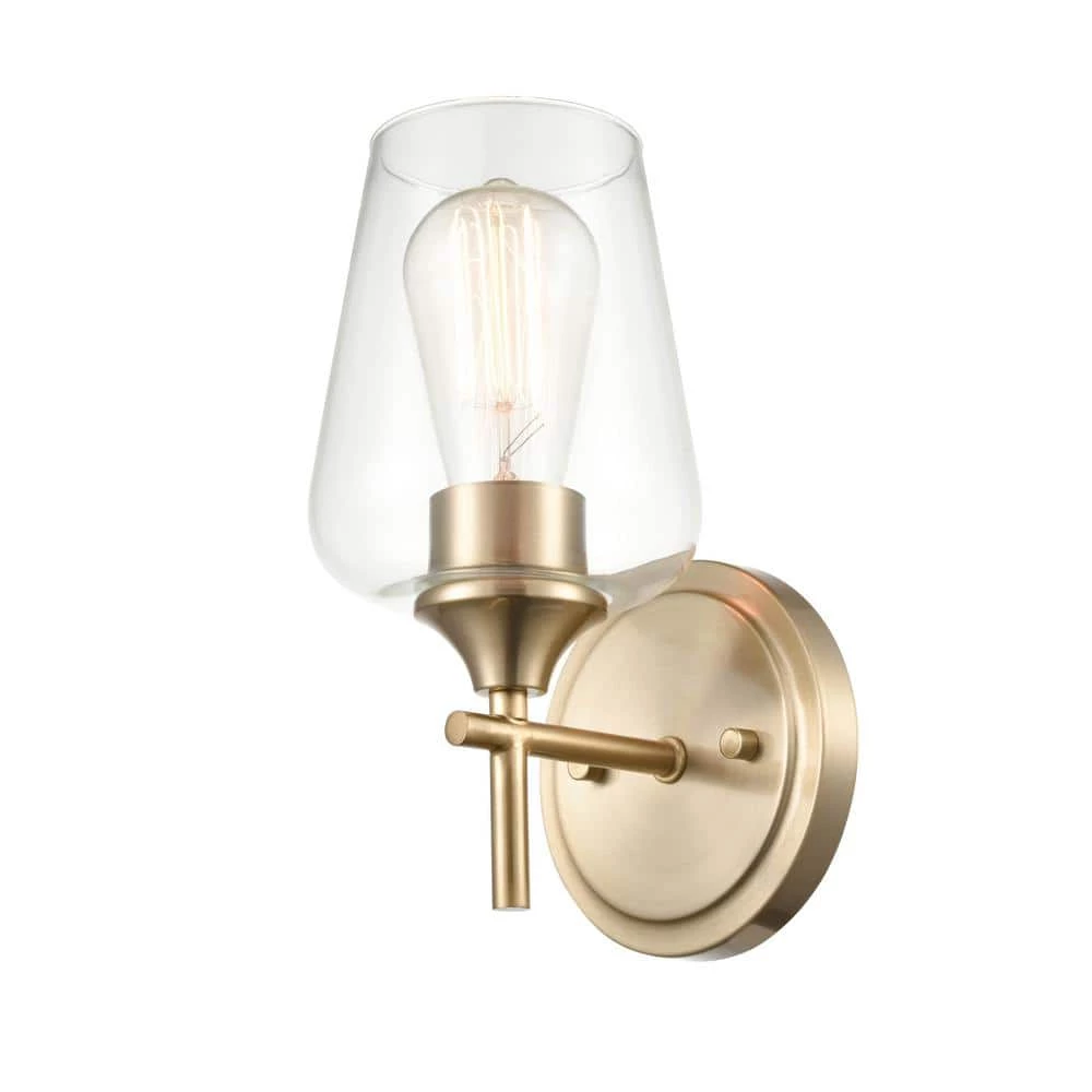 1-Light 5 in. Modern Gold Wall Sconce by Millennium Lighting 1 1-Light 5 in. Modern Gold Wall Sconce by Millennium Lighting