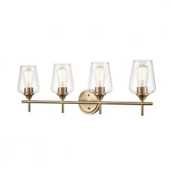 4 Light 31 in. Modern Gold Vanity Light by Millennium Lighting