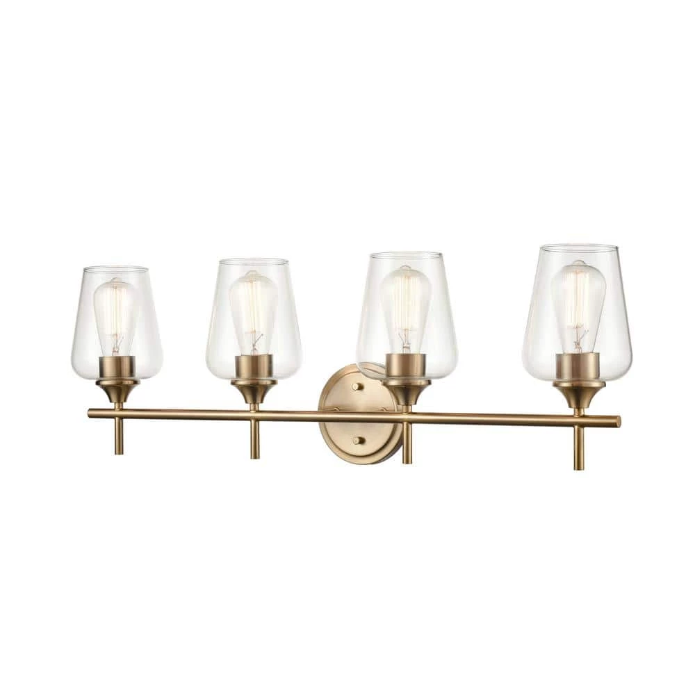 4 Light 31 in. Modern Gold Vanity Light by Millennium Lighting 1 4 Light 31 in. Modern Gold Vanity Light by Millennium Lighting