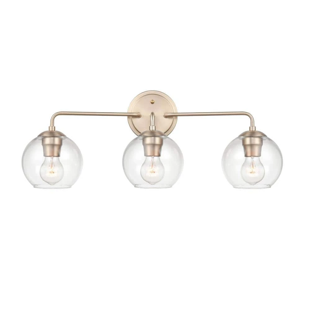 25.5 in. 3-Light Modern Gold Vanity Light with Frosted White Glass Shade by Millennium Lighting 2 25.5 in. 3-Light Modern Gold Vanity Light with Frosted White Glass Shade by Millennium Lighting - Image 2