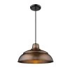 15 in. 1-Light Natural Copper Warehouse/Cord Hung by Millennium Lighting