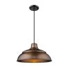 18 in. 1-Light Natural Copper Warehouse/Cord Hung by Millennium Lighting