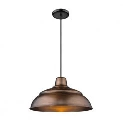 18 in. 1-Light Natural Copper Warehouse/Cord Hung by Millennium Lighting