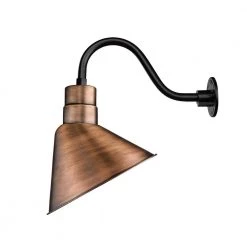 R Series 1-Light 13 in. Natural Copper Angle Shade by Millennium Lighting