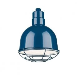 R Series 1-Light 10 in. W Navy Blue Outdoor Bowl Shade Pendant by Millennium Lighting