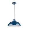 15 in. 1-Light Navy Blue Warehouse/Cord Hung by Millennium Lighting