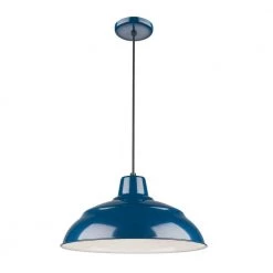 18 in. 1-Light Navy Blue Warehouse/Cord Hung by Millennium Lighting