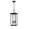 4-Light 13 in. Powder Coat Black Outdoor Lantern Pendant by Millennium Lighting
