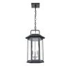 Ellis 3 Light 11 in. Powder Coat Black Hardwired Outdoor Hanging Pendant with clear glass (1-Pack) by Millennium Lighting