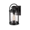 7 in. 1-Light Powder Coat Black Outdoor Wall Lantern Sconce by Millennium Lighting