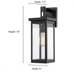 1-Light Powder Coat Black Outdoor Wall-Light Sconce with Clear Glass by Millennium Lighting 8 1-Light Powder Coat Black Outdoor Wall-Light Sconce with Clear Glass by Millennium Lighting -Millennium Lighting Shop powder coat black millennium lighting outdoor sconces 2601 pbk c3 1000