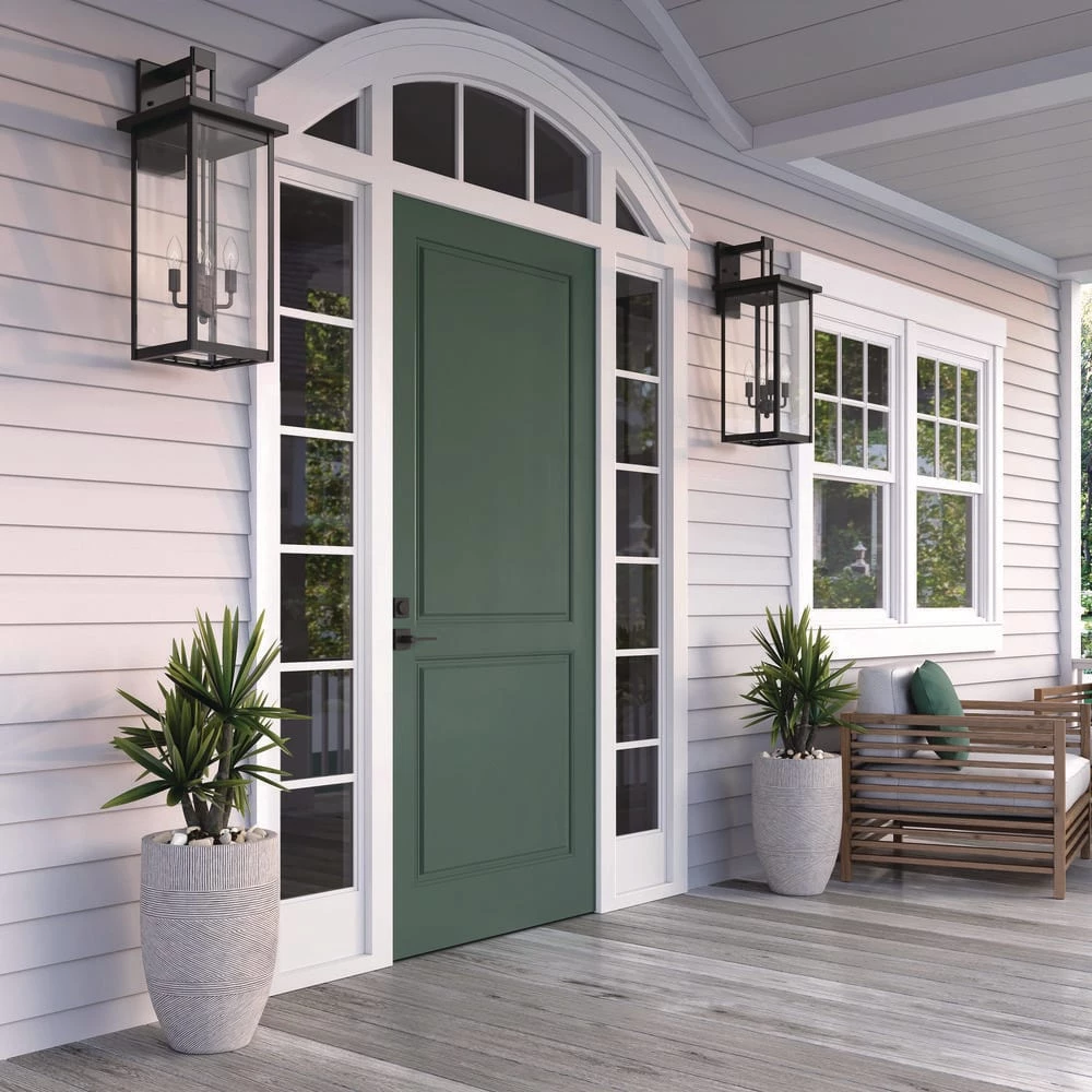 27 in. 4-Light Powder Coat Black Outdoor Wall-Light Sconce with Clear Glass by Millennium Lighting 2 27 in. 4-Light Powder Coat Black Outdoor Wall-Light Sconce with Clear Glass by Millennium Lighting - Image 2