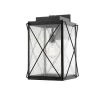 11 in. 1-Light Powder Coat Black Outdoor Wall Sconce by Millennium Lighting