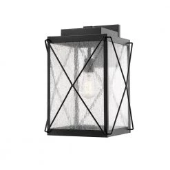 11 in. 1-Light Powder Coat Black Outdoor Wall Sconce by Millennium Lighting