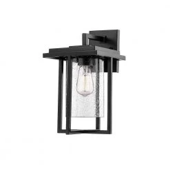 1-Light 8 in. Powder Coat Black Outdoor Sconce by Millennium Lighting