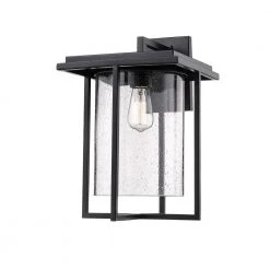 13 in. 1-Light Powder Coat Black Outdoor Wall Sconce by Millennium Lighting