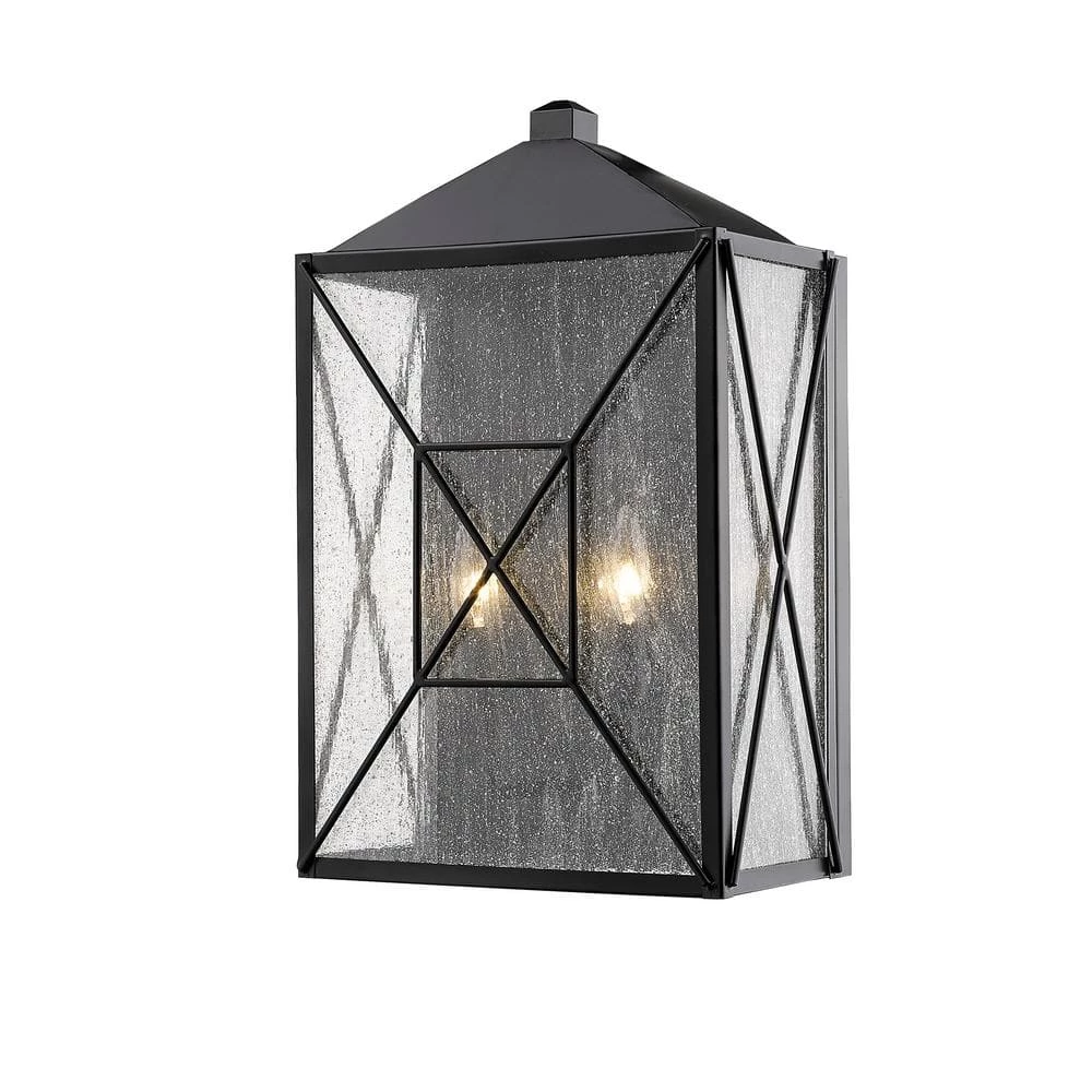 13 in. 2-Light Powder Coat Black Outdoor Wall Sconce by Millennium Lighting 1 13 in. 2-Light Powder Coat Black Outdoor Wall Sconce by Millennium Lighting