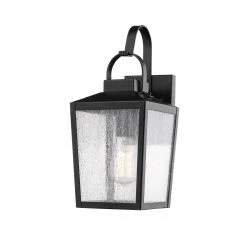 1-Light 6.5 in. Powder Coat Black Outdoor Sconce Wall Lantern by Millennium Lighting