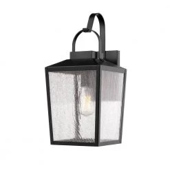 10 in. 1-Light Powder Coat Black Outdoor Wall Sconce by Millennium Lighting