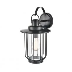 9 in. 1-Light Powder Coat Black Outdoor Wall Lantern by Millennium Lighting