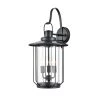 11 in. 3-Light Powder Coat Black Outdoor Wall Lantern by Millennium Lighting