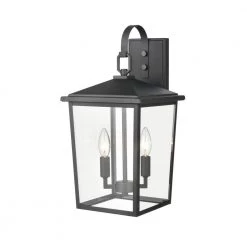 Fetterton 2-Light 9 in. Powder Coat Black Hardwired Outdoor Wall Lantern Sconce (1-Pack) by Millennium Lighting 7 Fetterton 2-Light 9 in. Powder Coat Black Hardwired Outdoor Wall Lantern Sconce (1-Pack) by Millennium Lighting -Millennium Lighting Shop powder coat black millennium lighting outdoor sconces 2972 pbk 44 1000