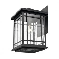 Armington 1-Light 9 in. Powder Coat Black Hardwired Outdoor Wall Lantern Sconce (1-Pack) by Millennium Lighting -Millennium Lighting Shop powder coat black millennium lighting outdoor sconces 4152 pbk 1f 1000