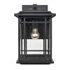 Armington 1-Light 9 in. Powder Coat Black Hardwired Outdoor Wall Lantern Sconce (1-Pack) by Millennium Lighting