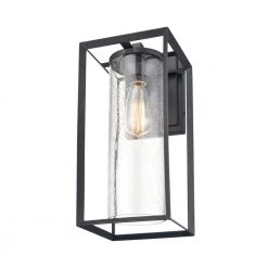 Wheatland 1-Light 9 in. Powder Coat Black Hardwired Outdoor Wall Lantern Sconce (1-Pack) by Millennium Lighting -Millennium Lighting Shop powder coat black millennium lighting outdoor sconces 4561 pbk 4f 1000