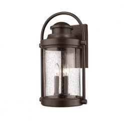 9 in. 3-Light Powder Coat Bronze Outdoor Wall Lantern Sconce by Millennium Lighting