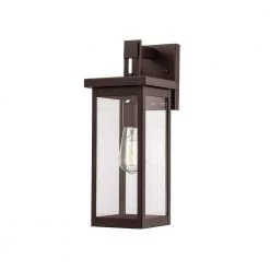 16 in. 1-Light Powder Coat Bronze Outdoor Wall-Light Sconce with Clear Glass by Millennium Lighting